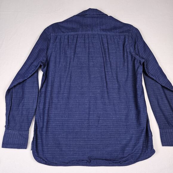 Robert Graham Men Flip Cuff Button-Up Shirt Stripe Flecked Cotton Paisley Blue M - Picture 15 of 16